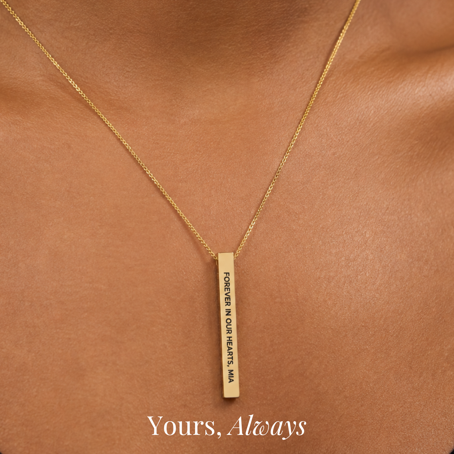 Forever In Our Hearts Bar Necklace