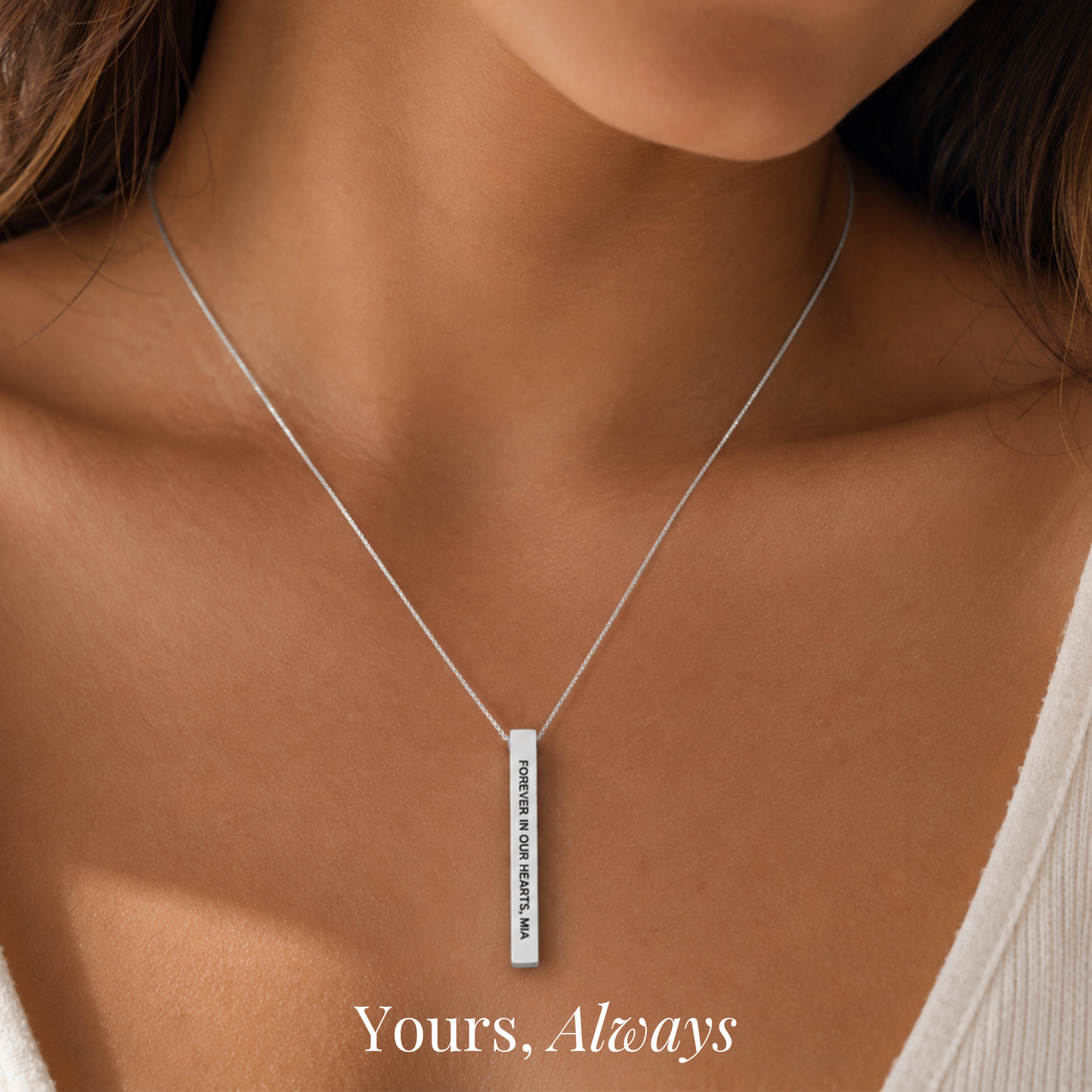 Forever In Our Hearts Bar Necklace
