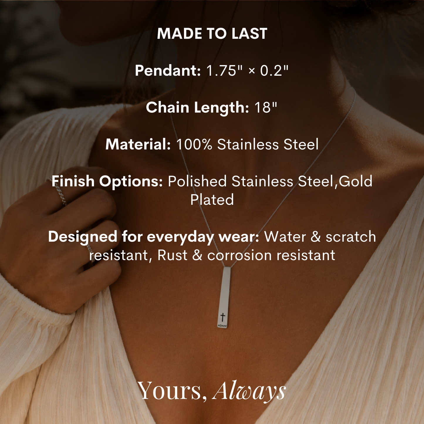The Faith & Memory Bar Necklace