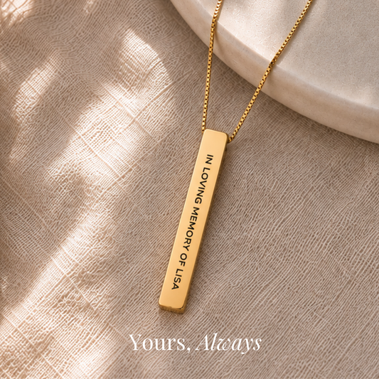 In Loving Memory Bar Necklace