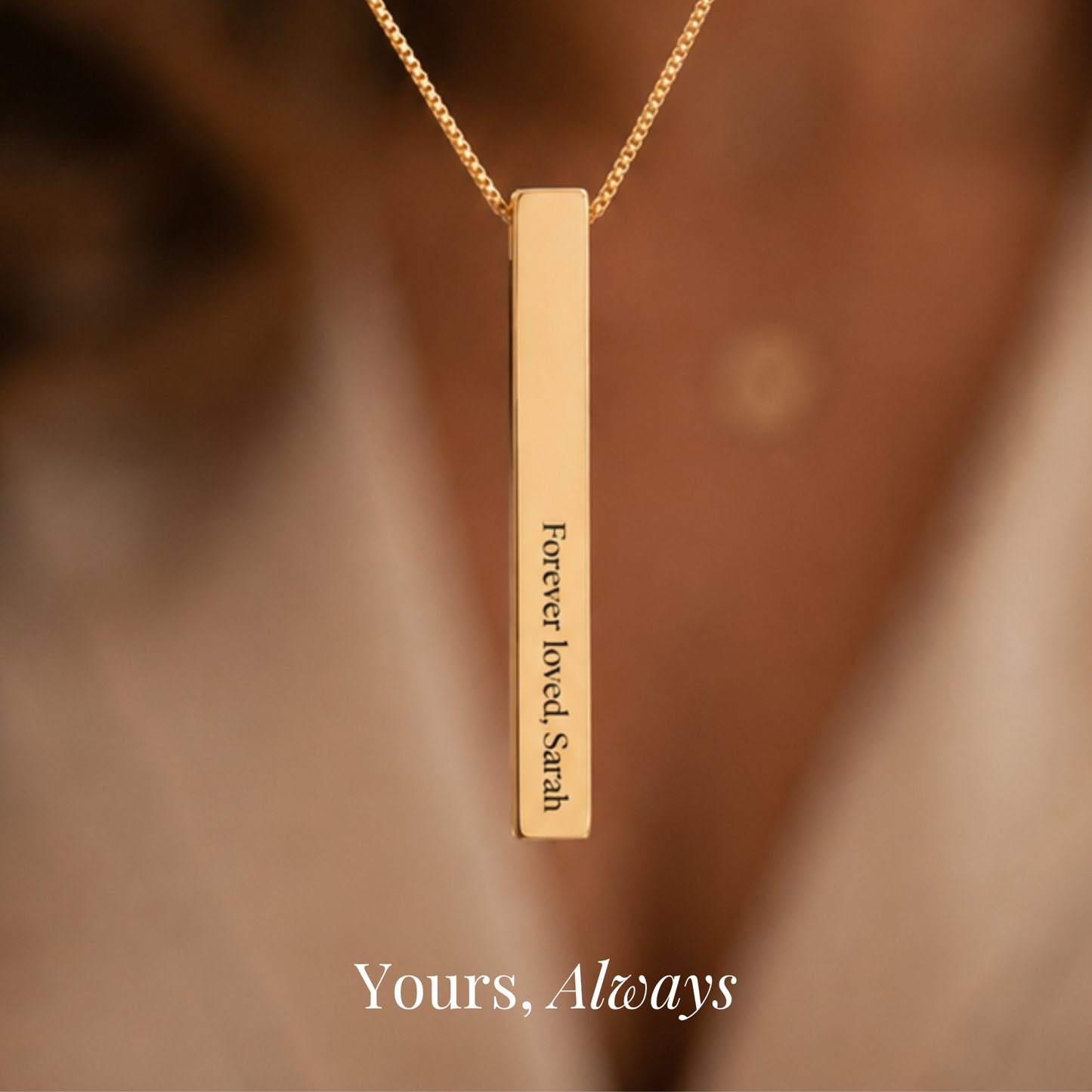 Forever Loved Bar Necklace