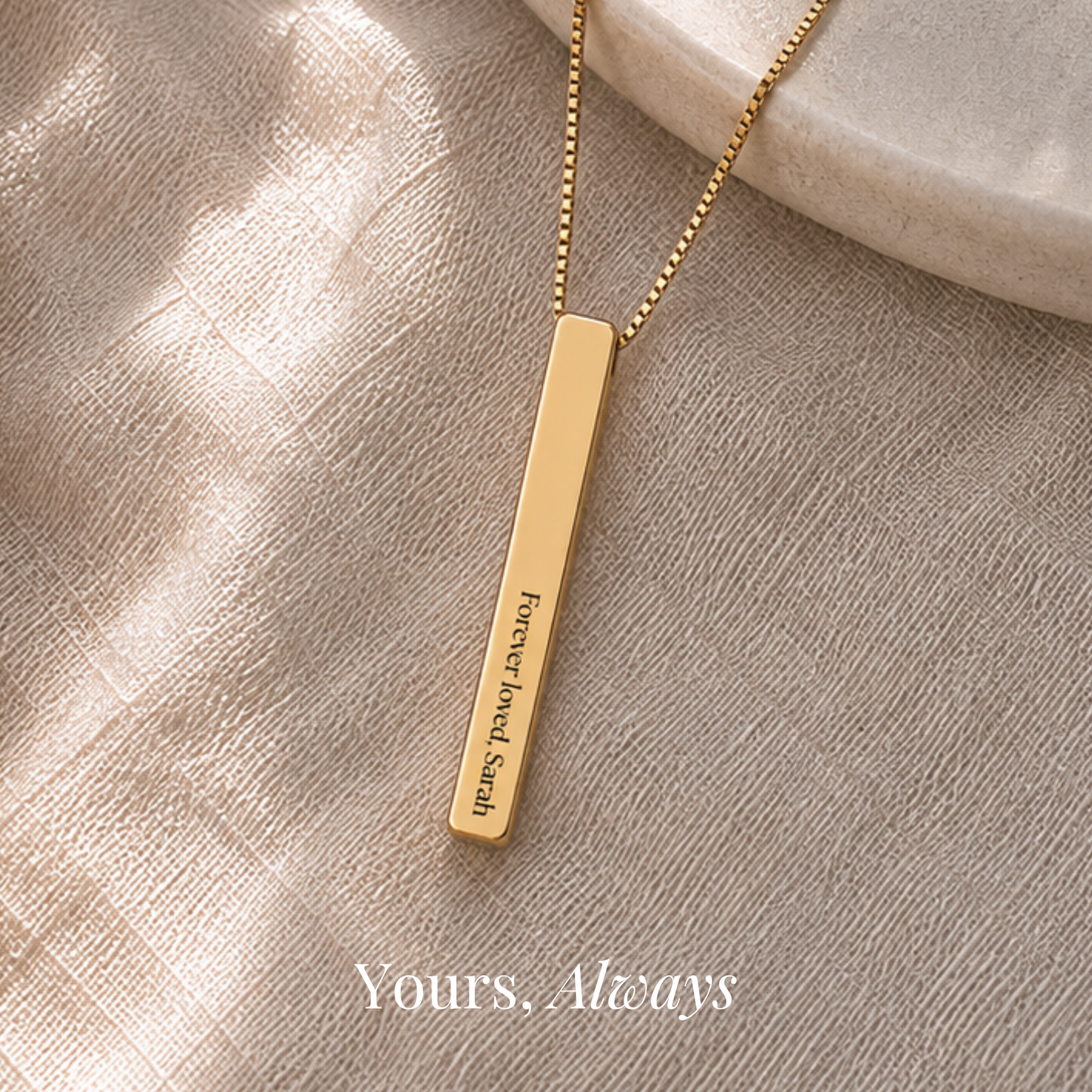 Forever Loved Bar Necklace