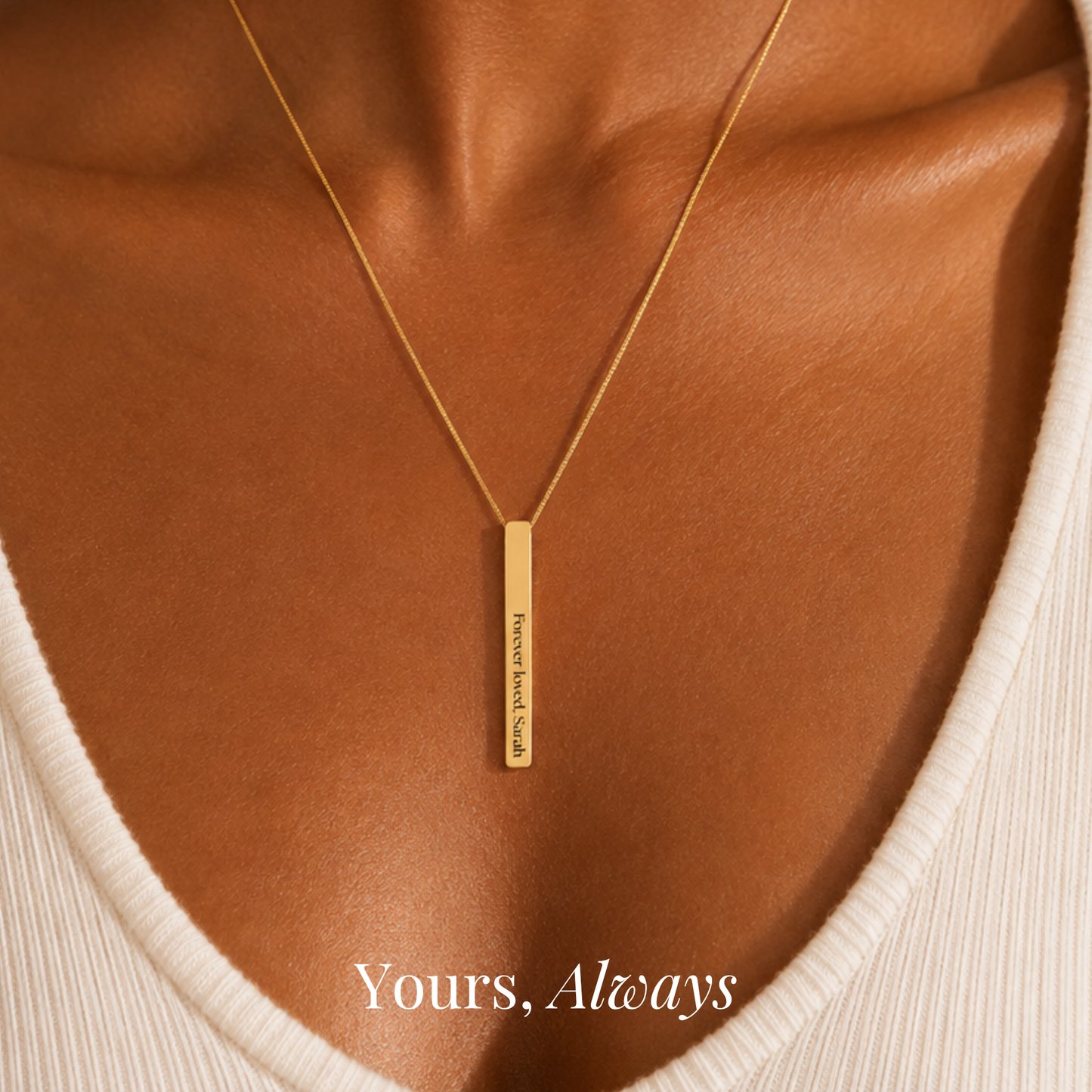 Forever Loved Bar Necklace