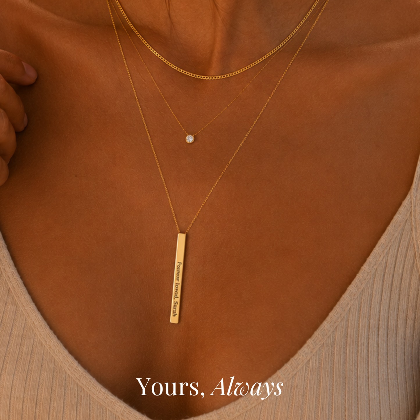 Forever Loved Bar Necklace