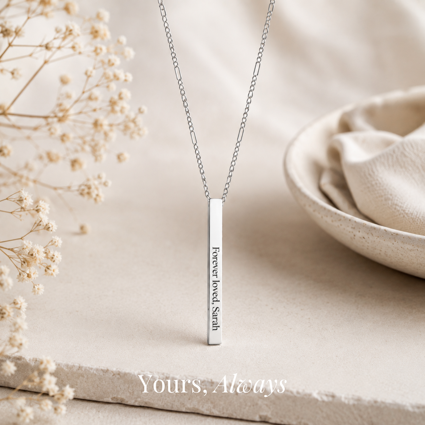 Forever Loved Bar Necklace