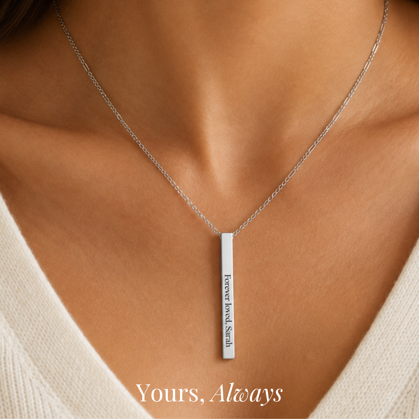 Forever Loved Bar Necklace