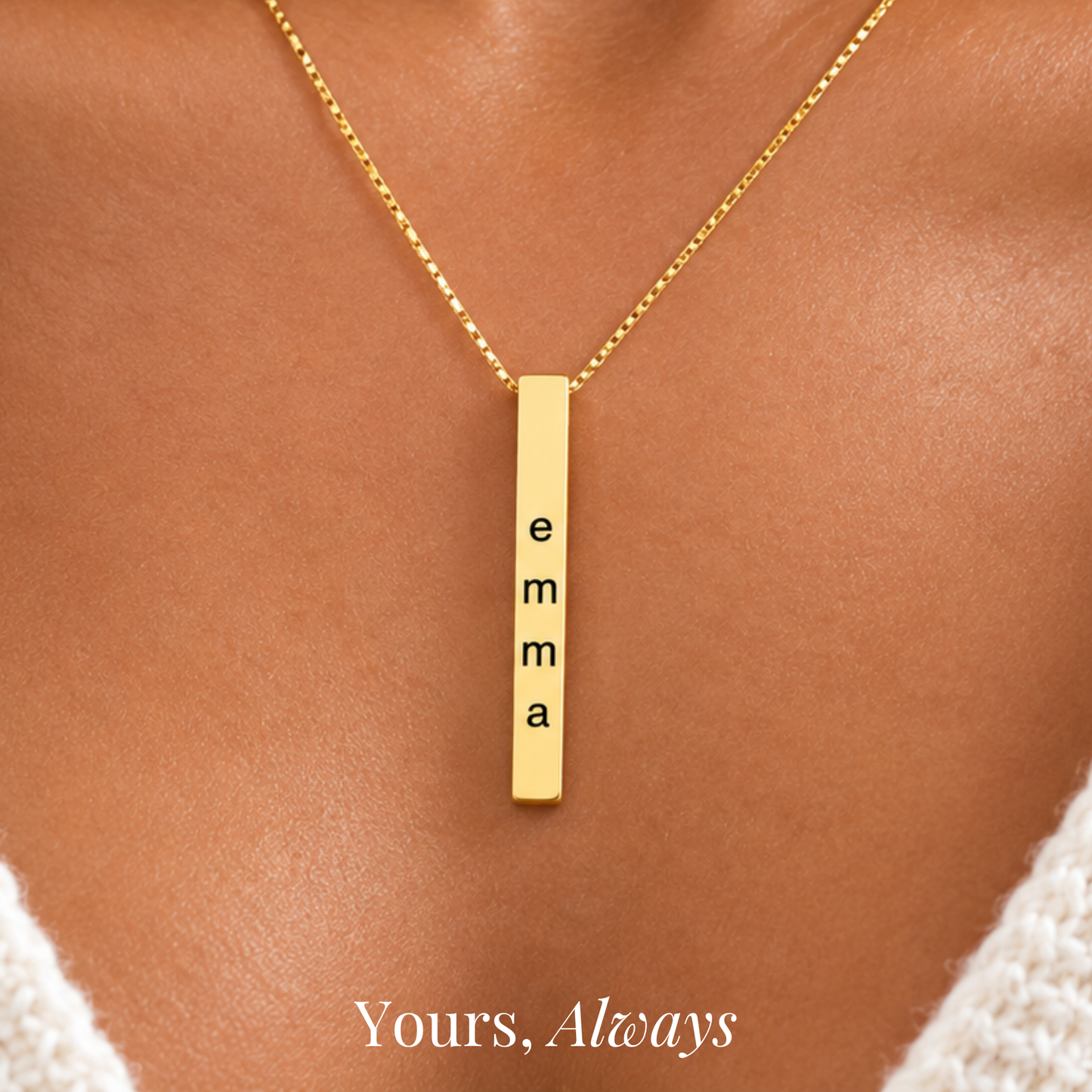 The Name That Made Me Mama Bar Necklace
