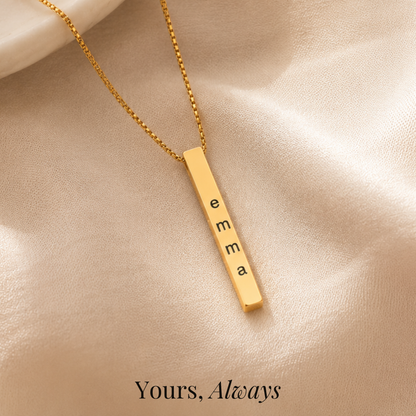 The Vertical Name Bar Necklace