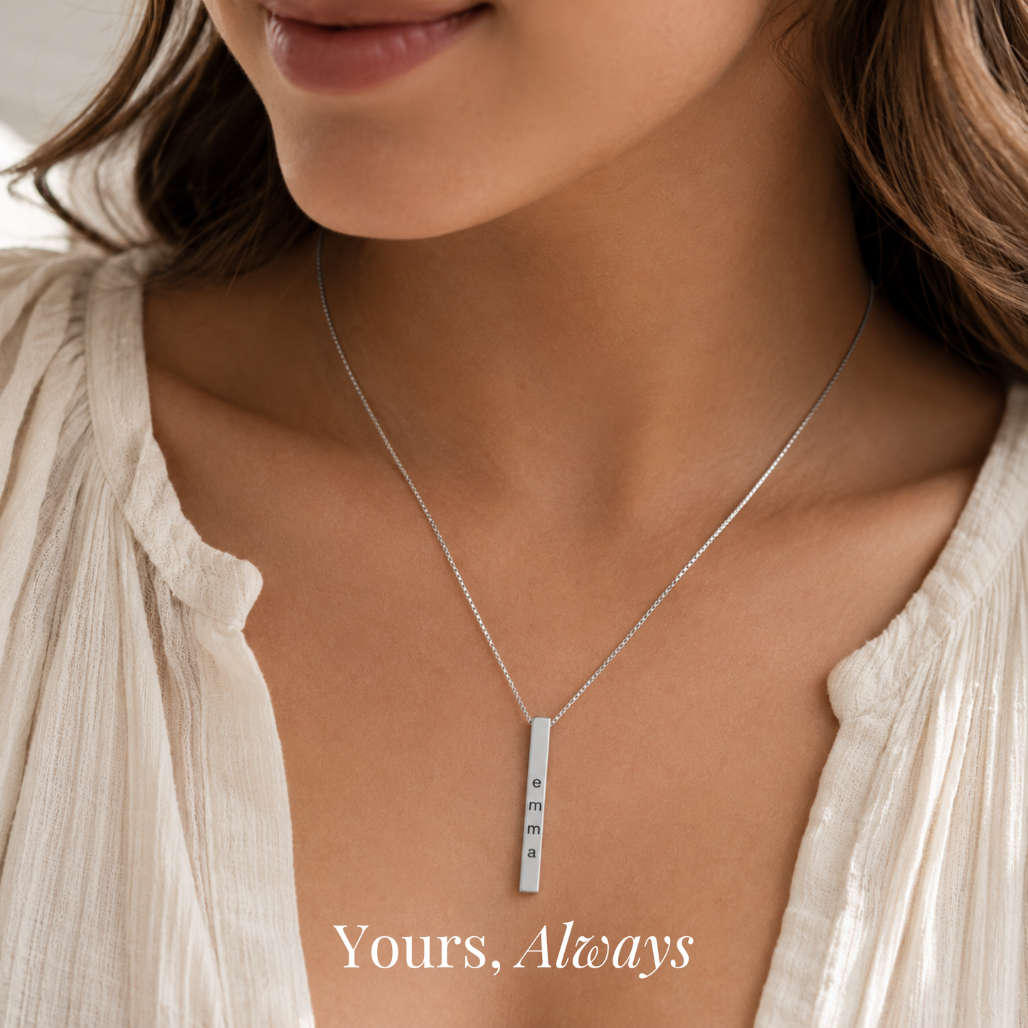The Name That Made Me Mama Bar Necklace