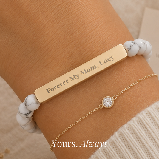 Forever My Mom Beaded Bracelet