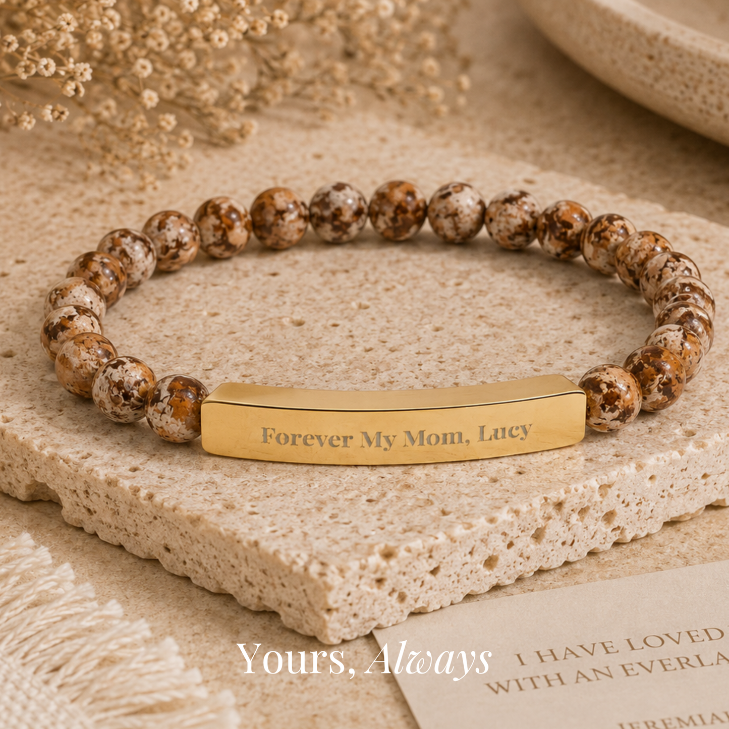 Forever My Mom Beaded Bracelet