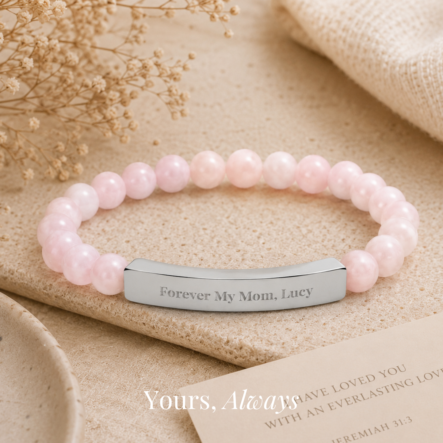 Forever My Mom Beaded Bracelet
