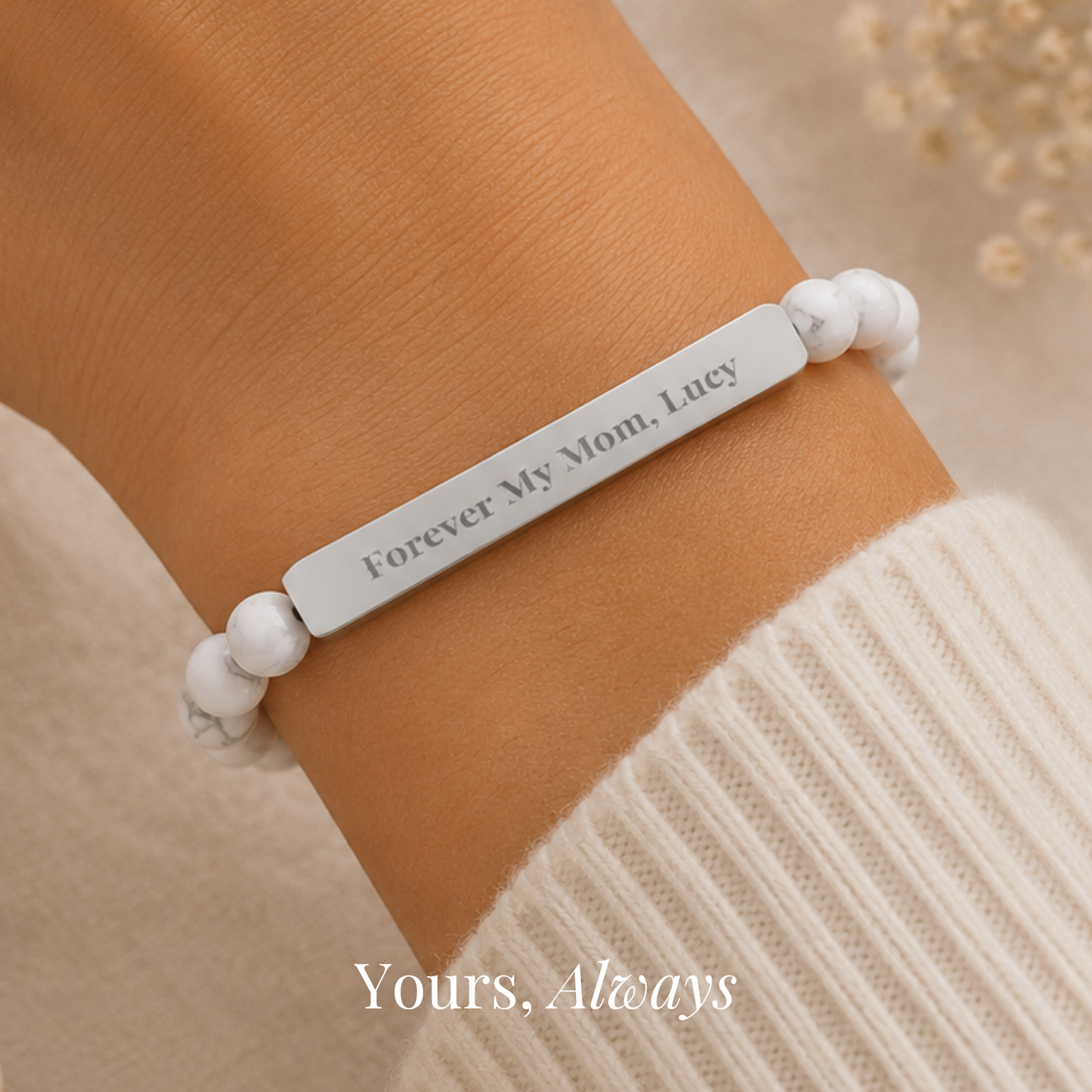Forever My Mom Beaded Bracelet