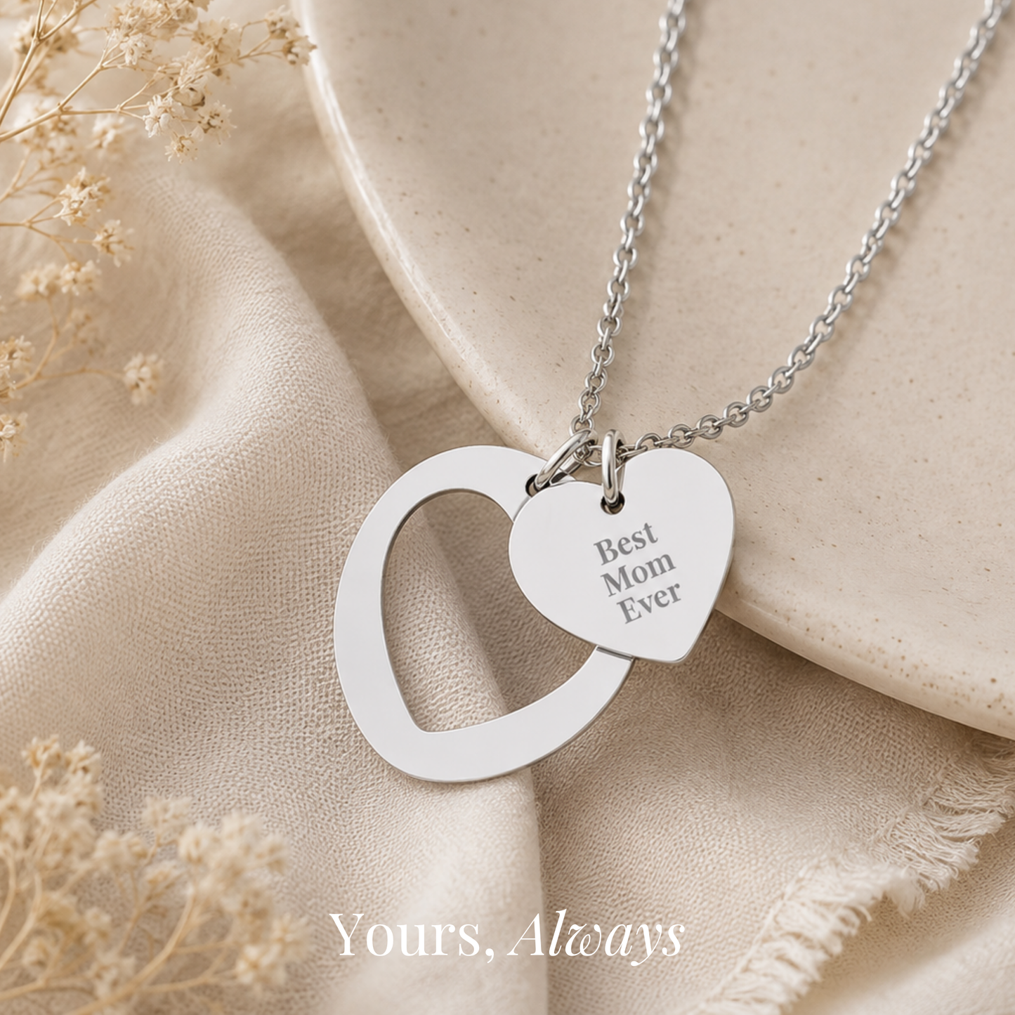 Best Mom Ever Heart Necklace