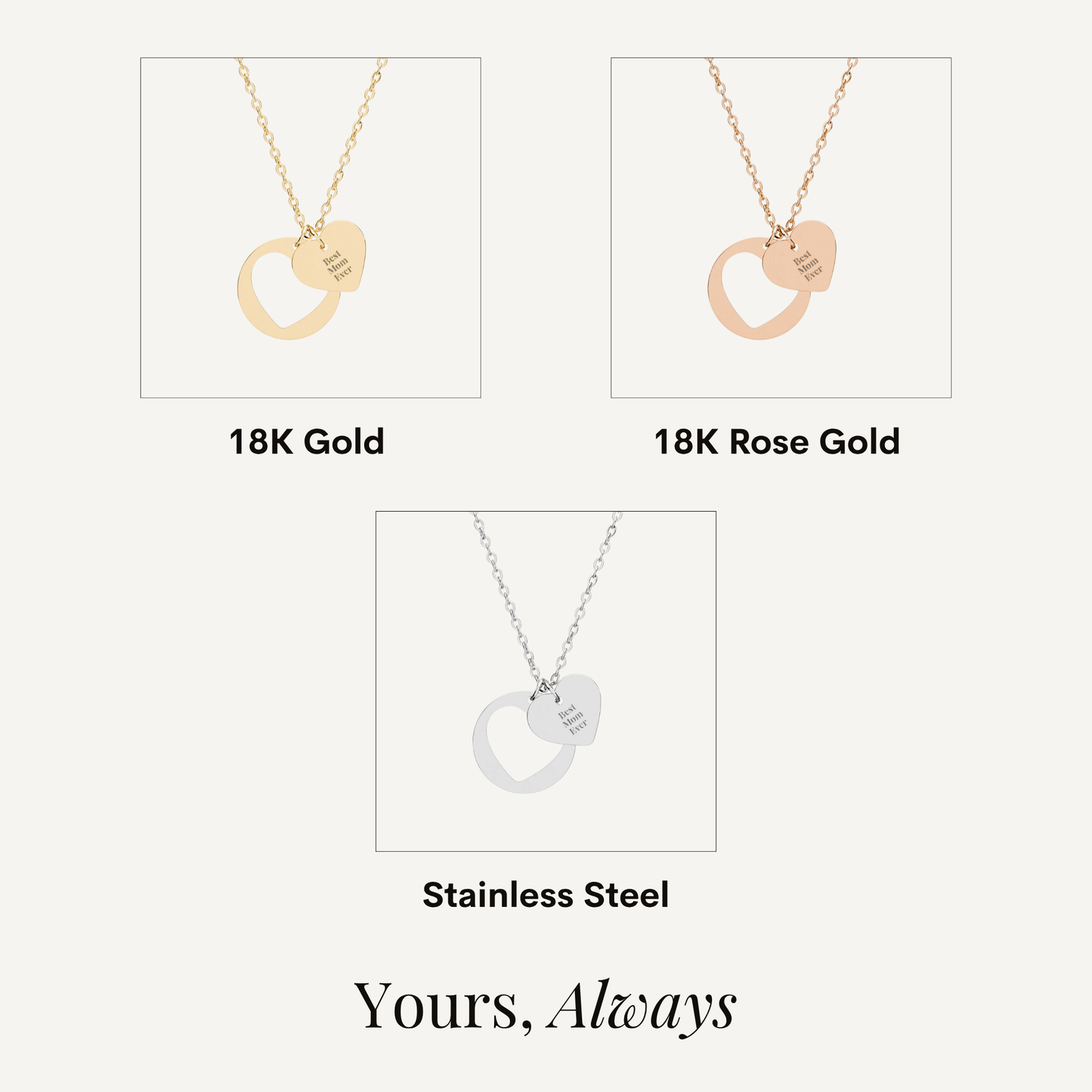 Best Mom Ever Heart Necklace