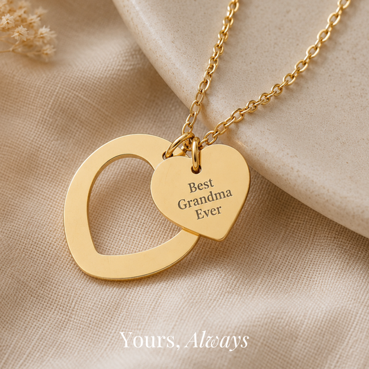 Best Grandma Ever Heart Necklace