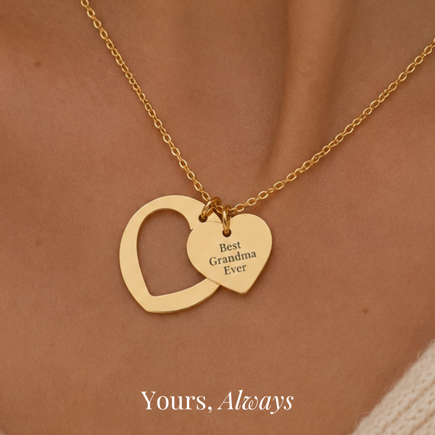Best Grandma Ever Heart Necklace