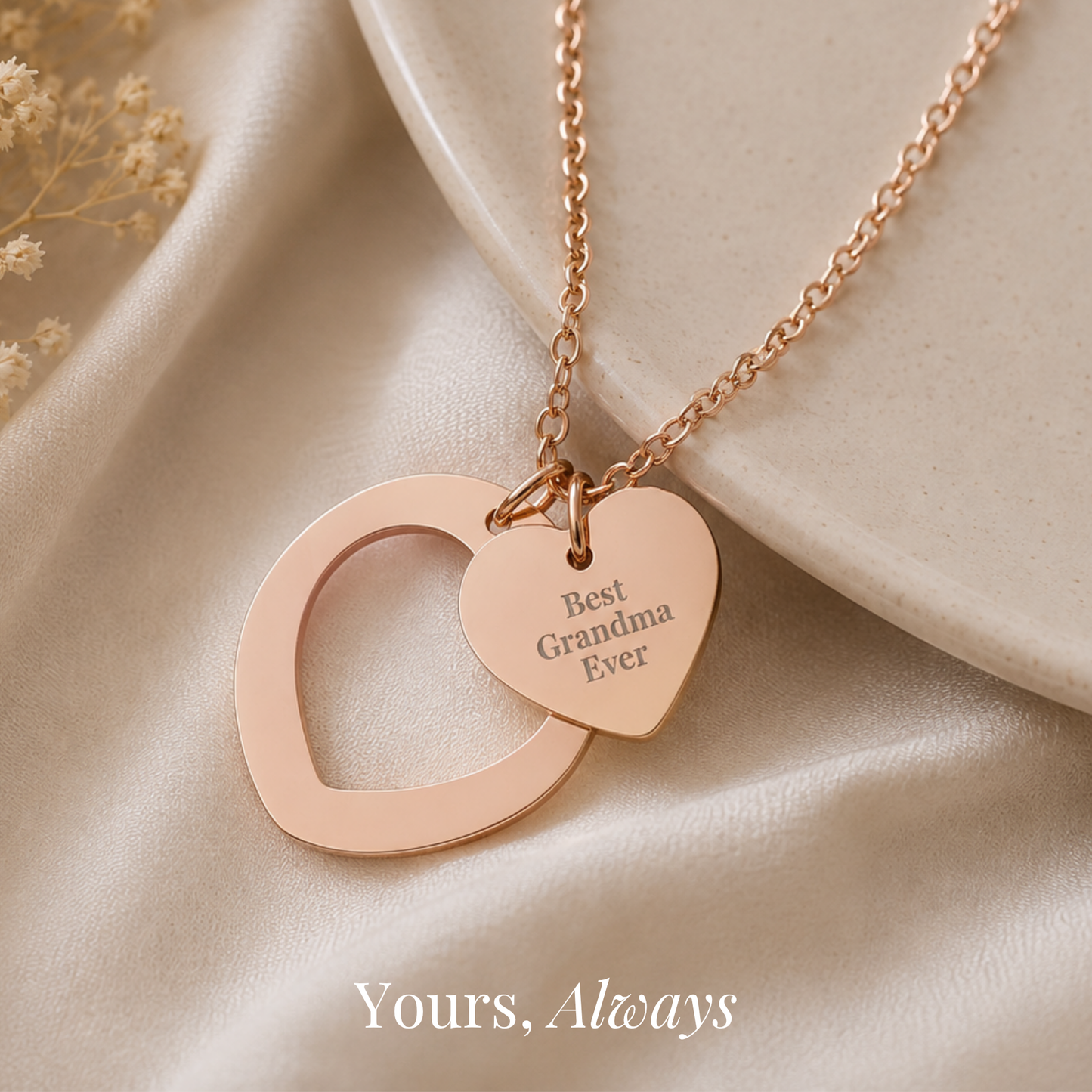 Best Grandma Ever Heart Necklace