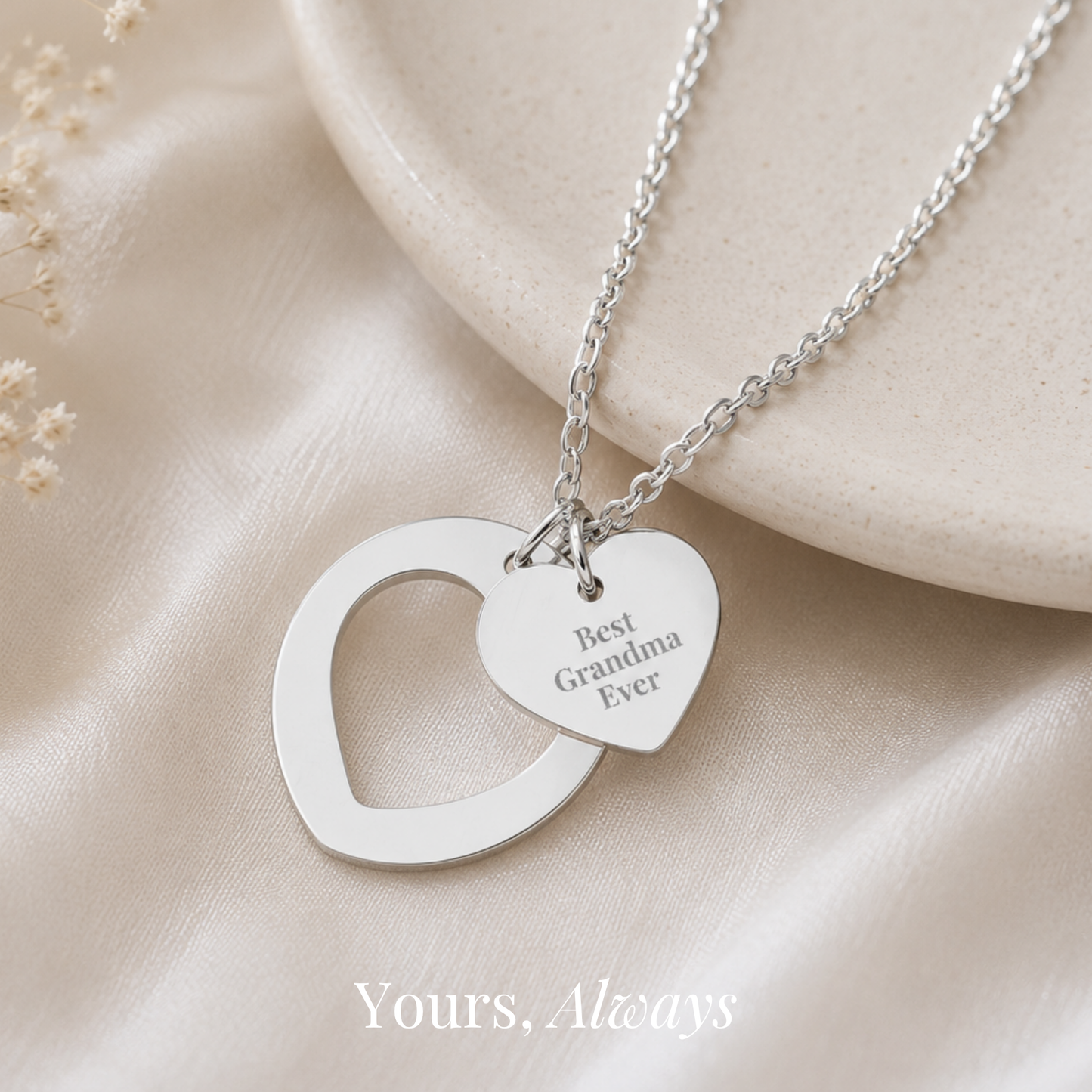 Best Grandma Ever Heart Necklace