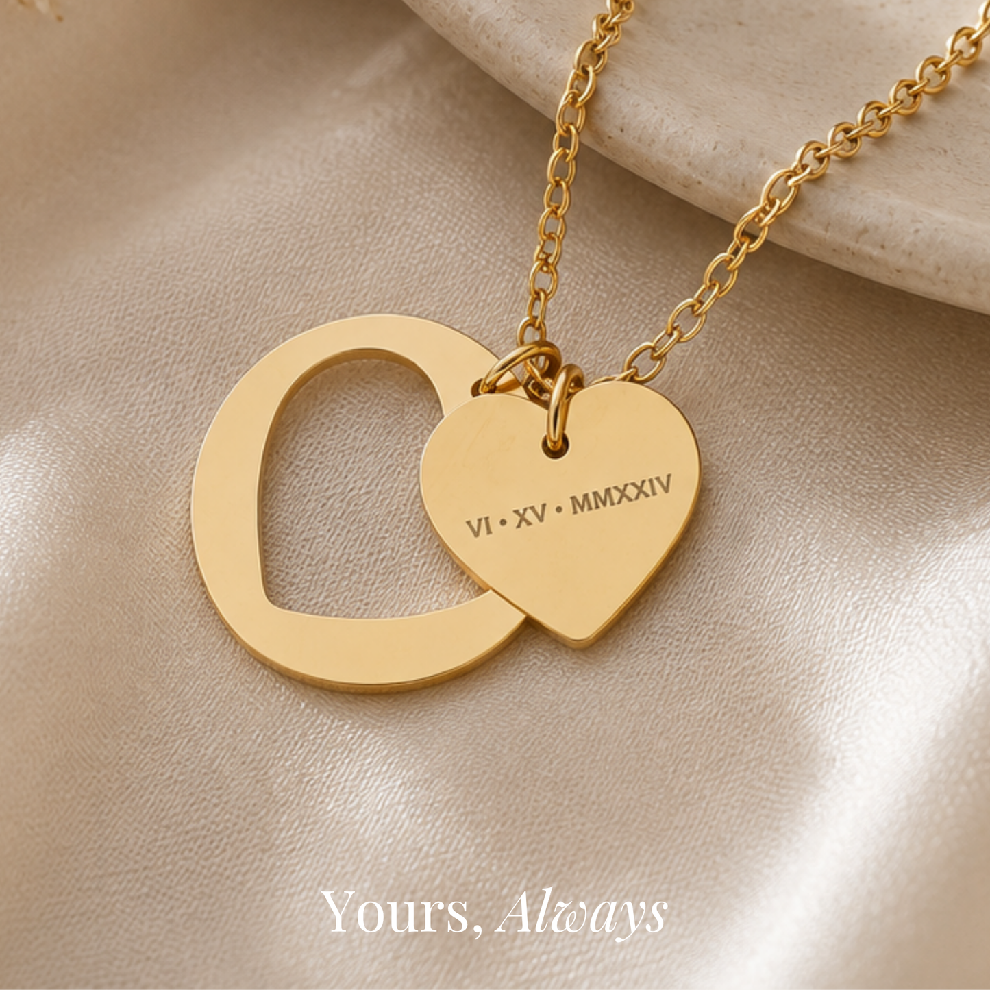 Our Date Heart Necklace
