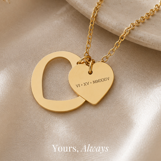 Our Date Heart Necklace
