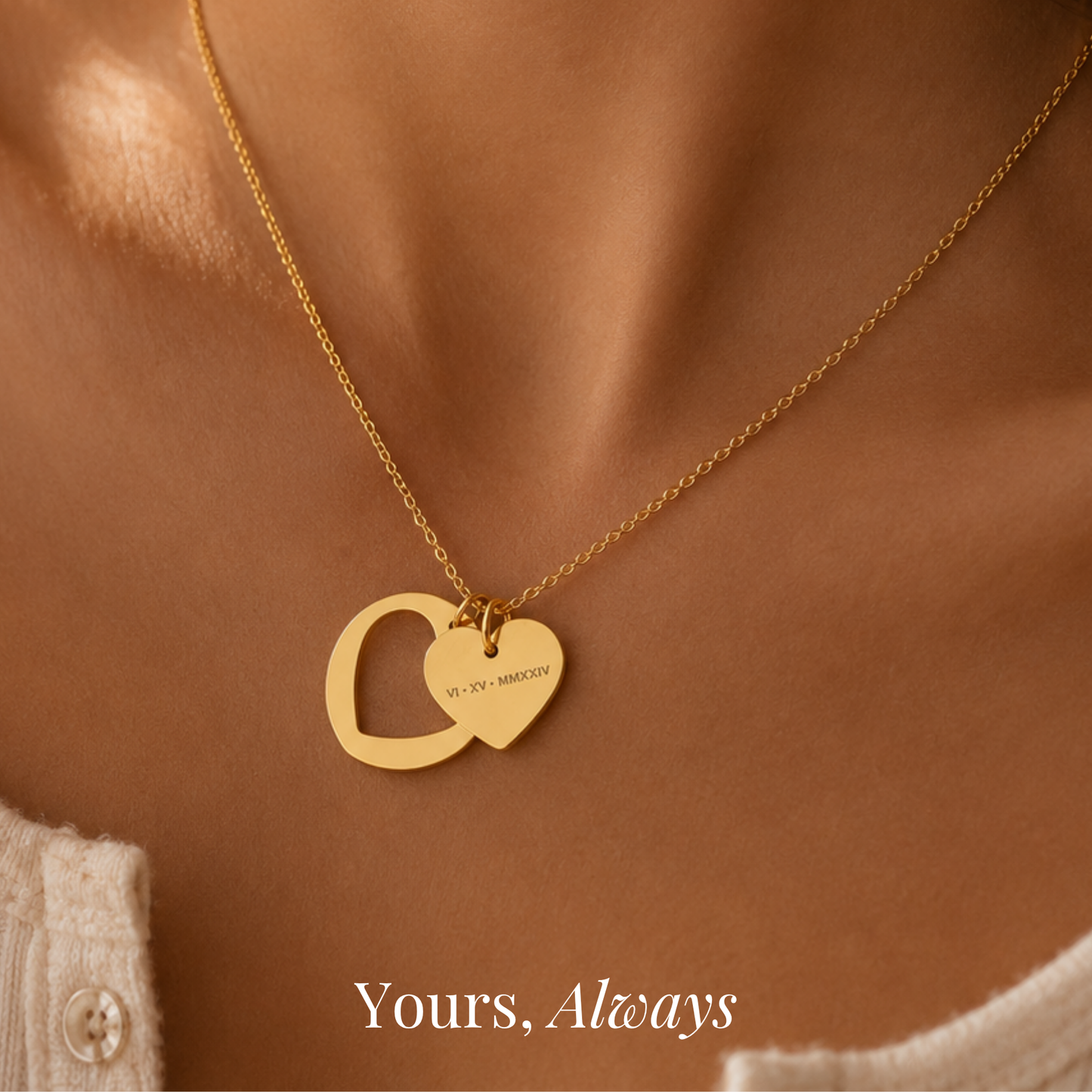 Our Date Heart Necklace