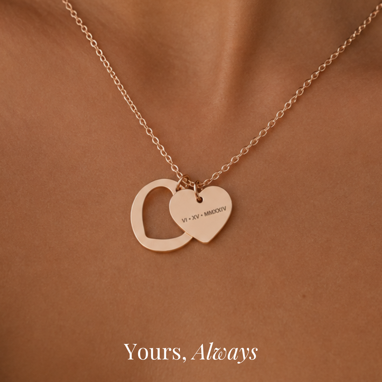Our Date Heart Necklace
