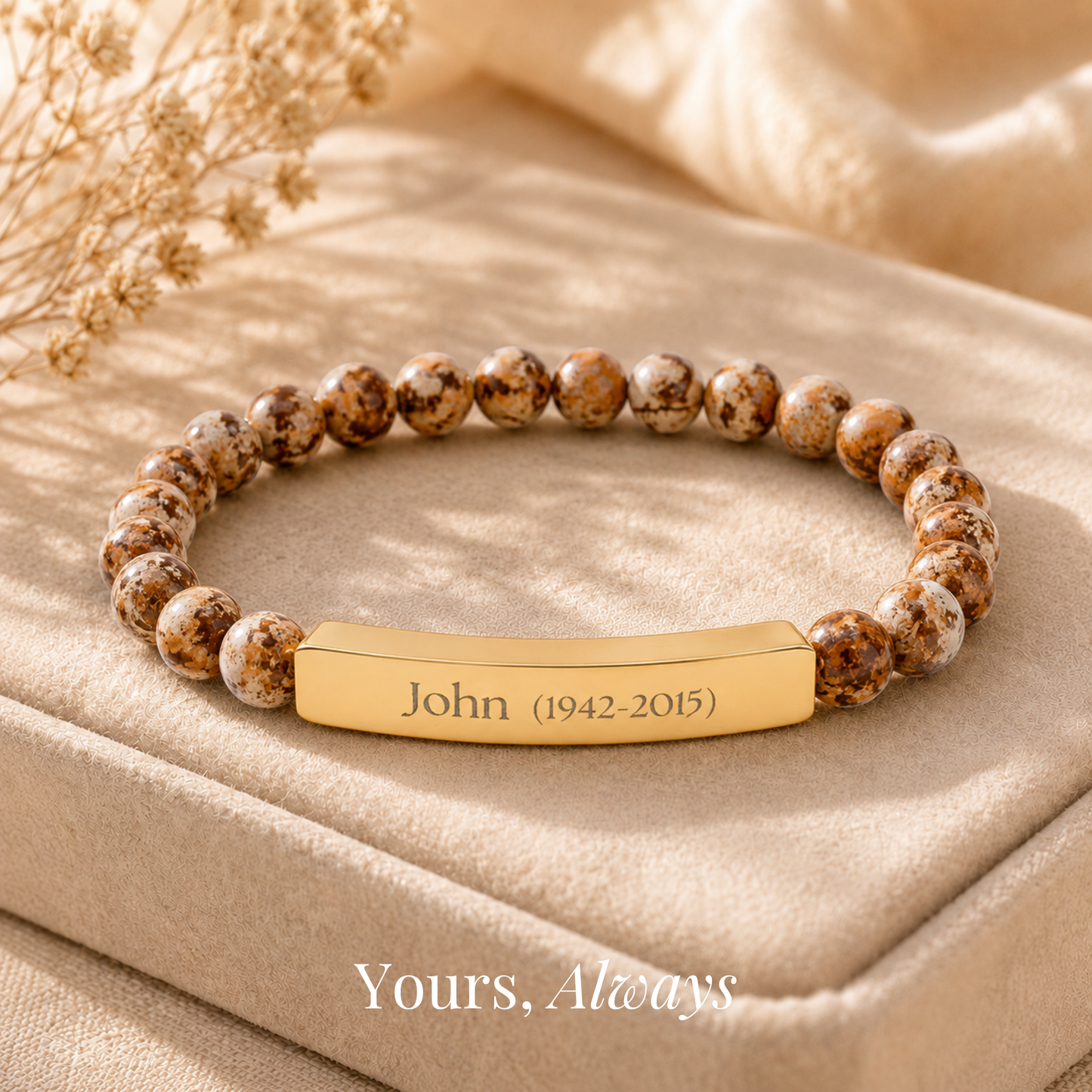 The In Memory of Memorial Beaded Bracelet