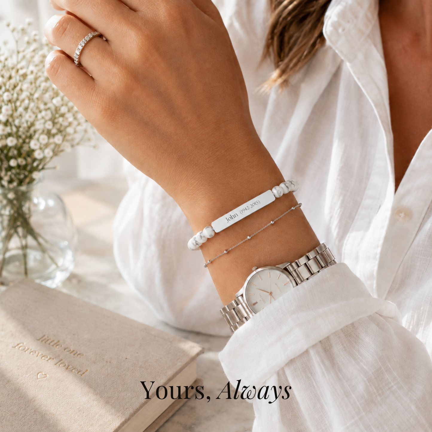 The In Memory of Memorial Beaded Bracelet