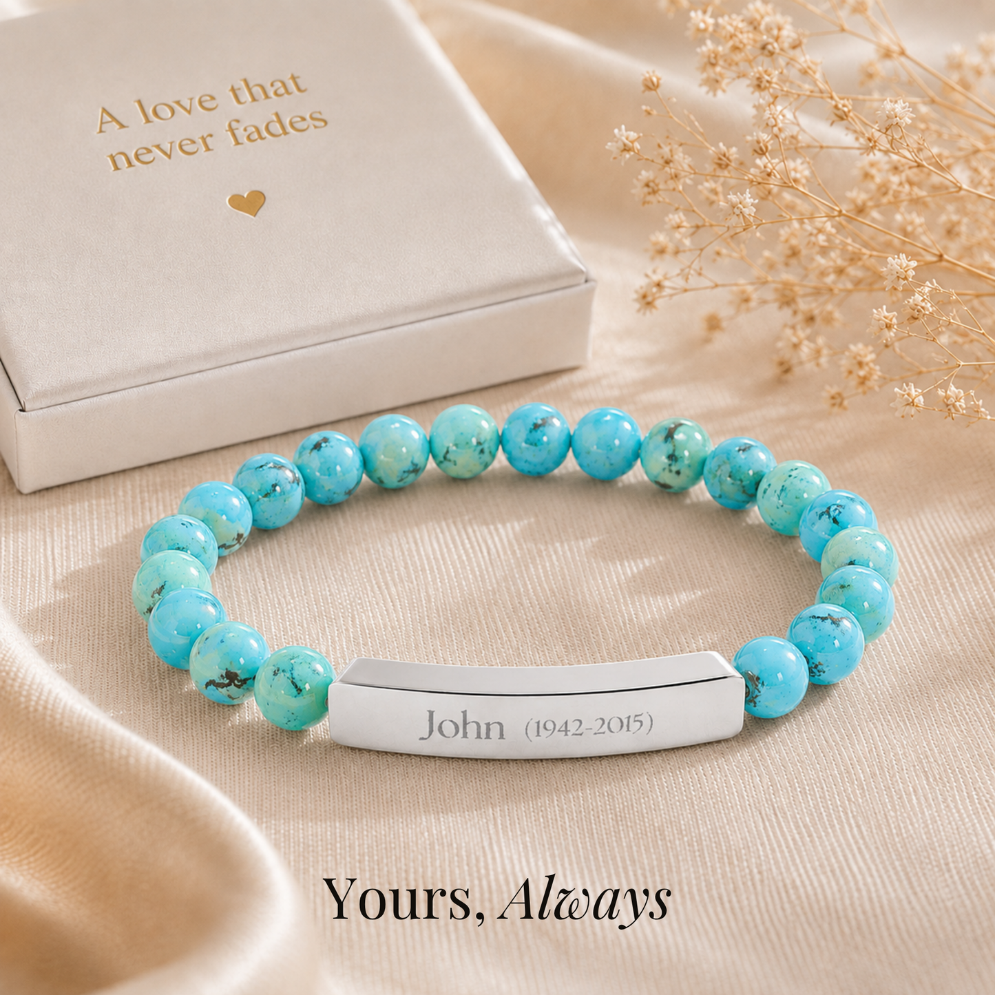 The In Memory of Memorial Beaded Bracelet