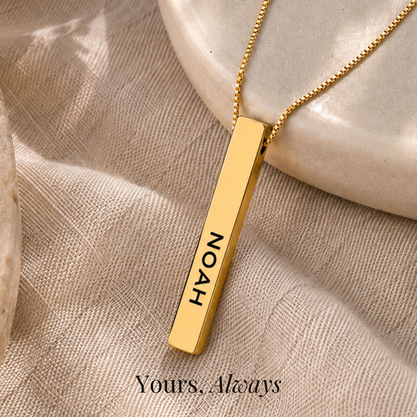 Always My Baby Bar Necklace
