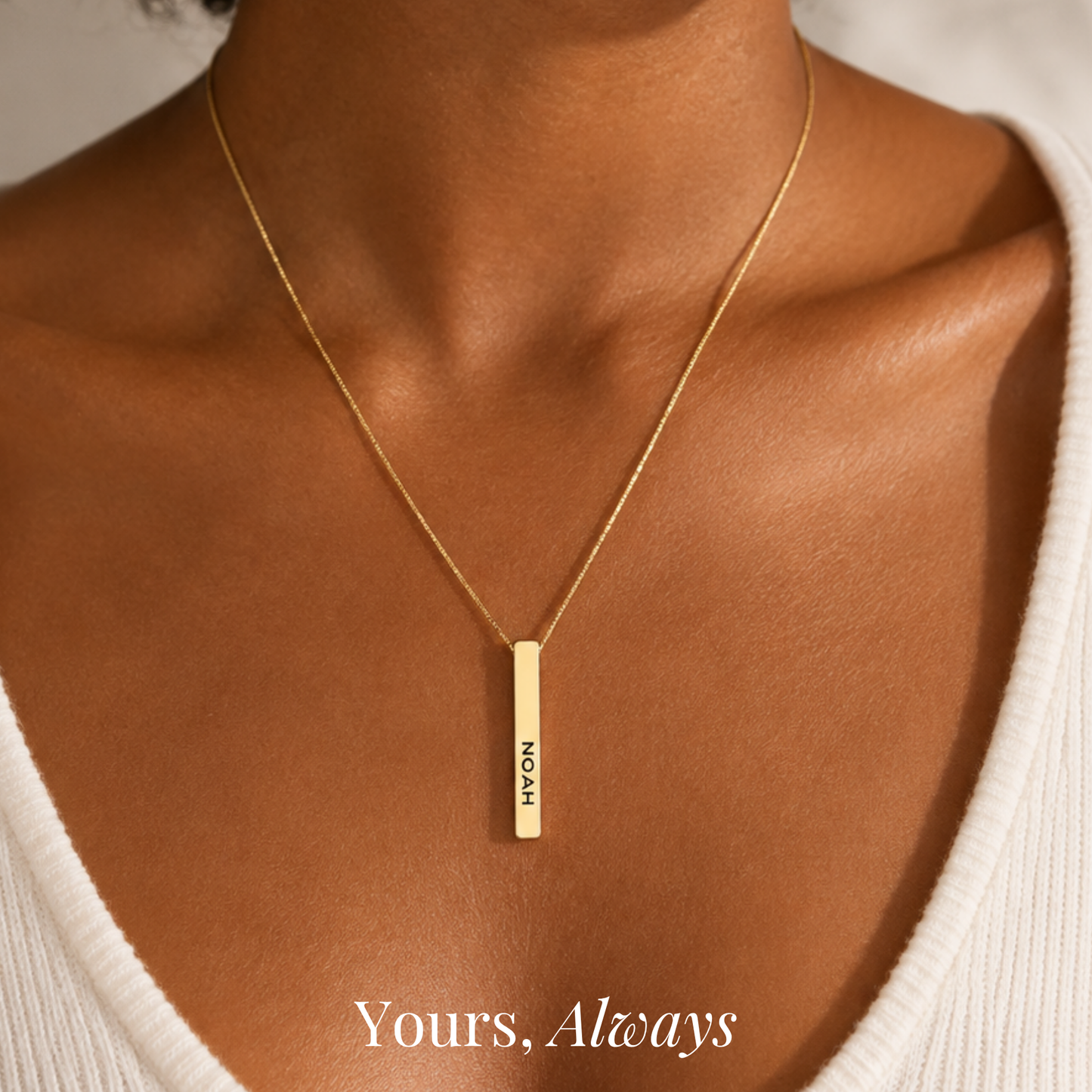 Always My Baby Bar Necklace
