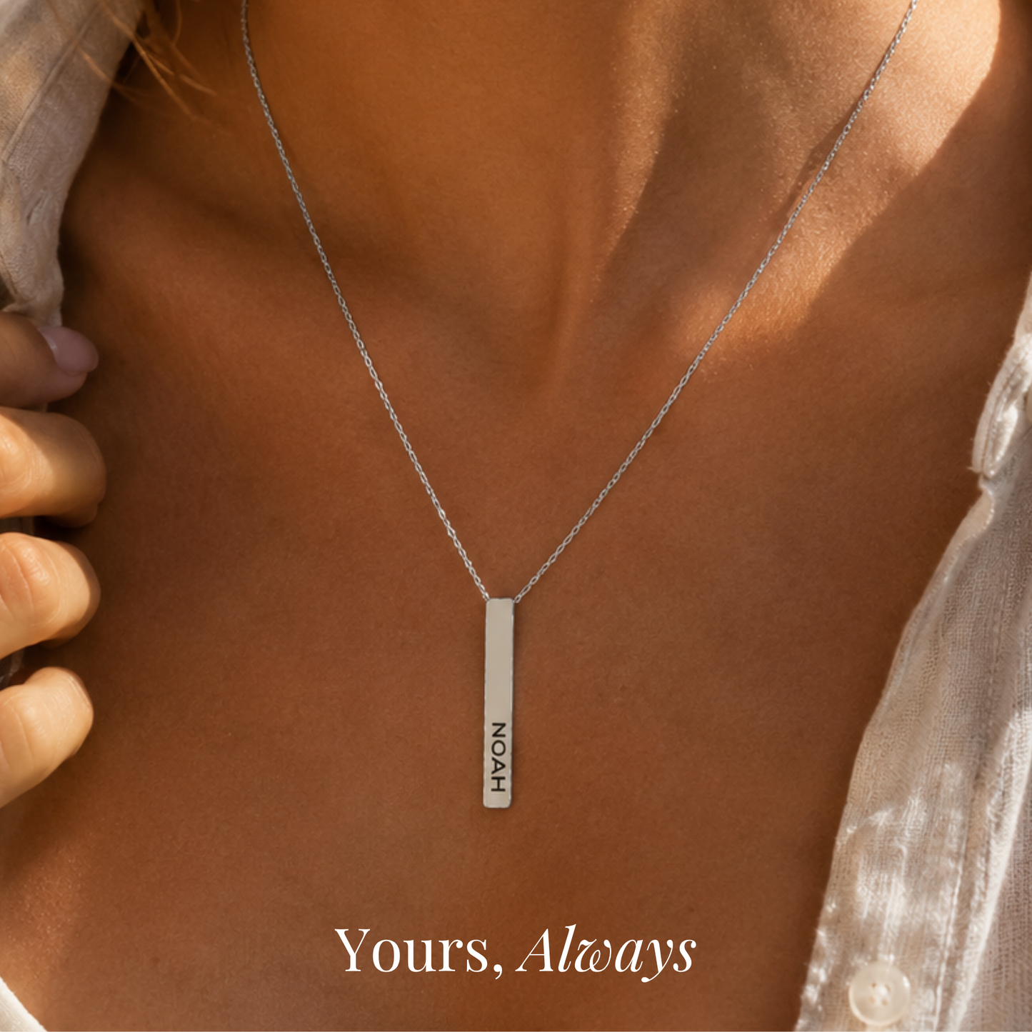 Always My Baby Bar Necklace