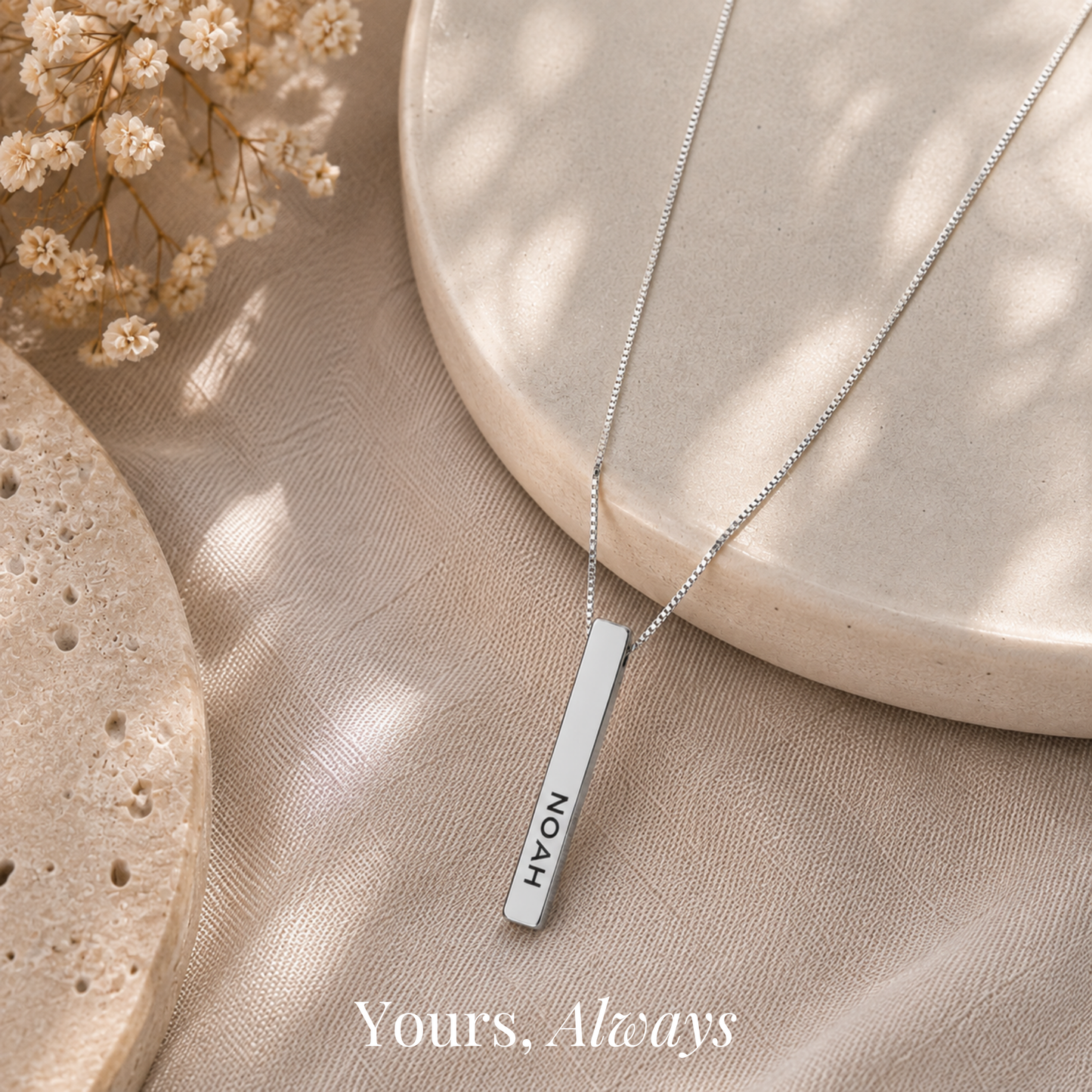 Always My Baby Bar Necklace