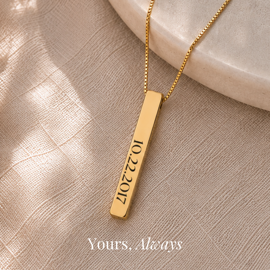 The Date I Carry Bar Necklace