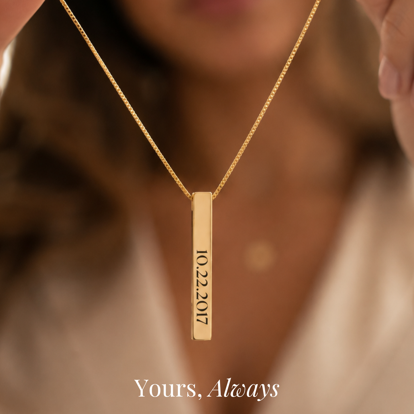 The Date I Carry Bar Necklace