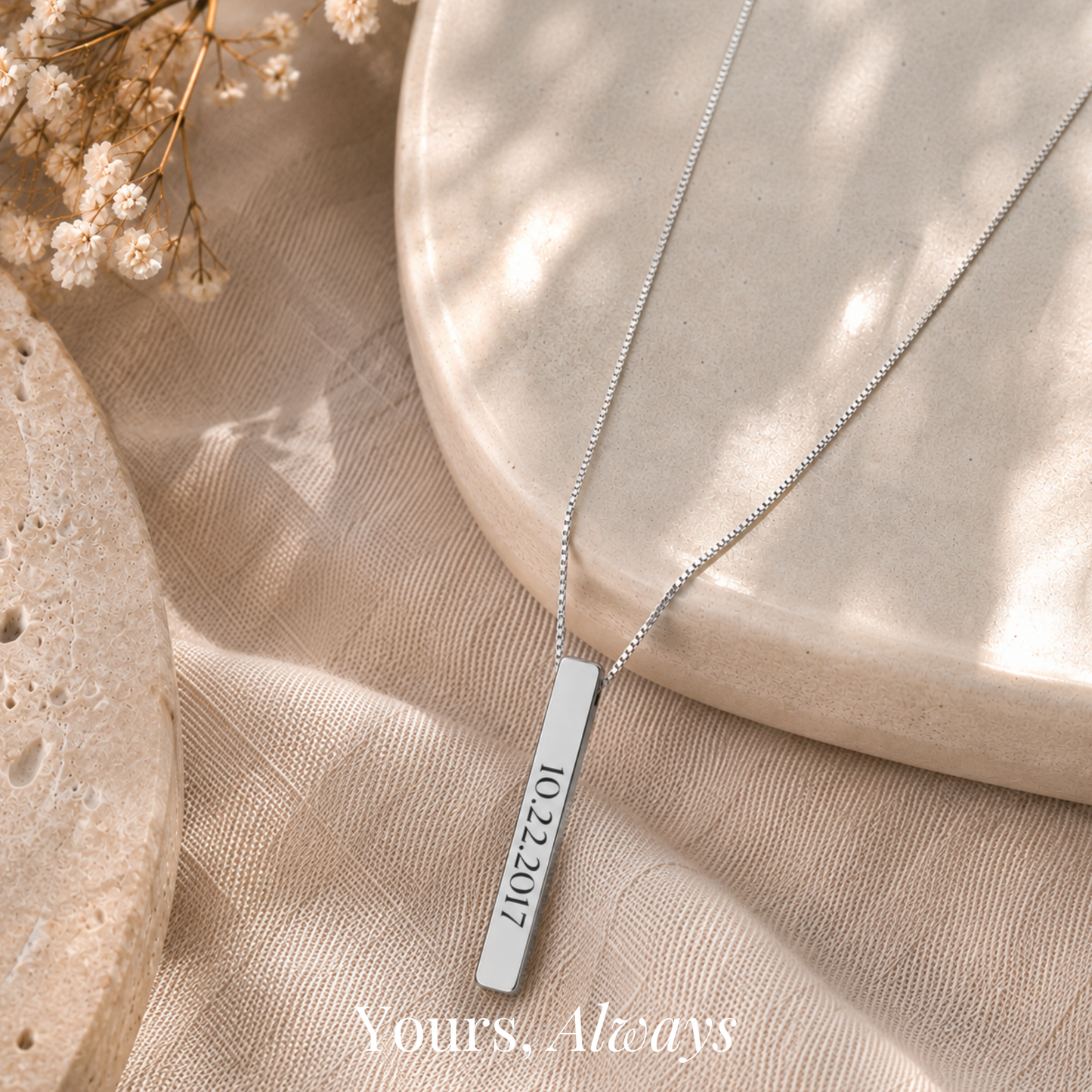 The Date I Carry Bar Necklace