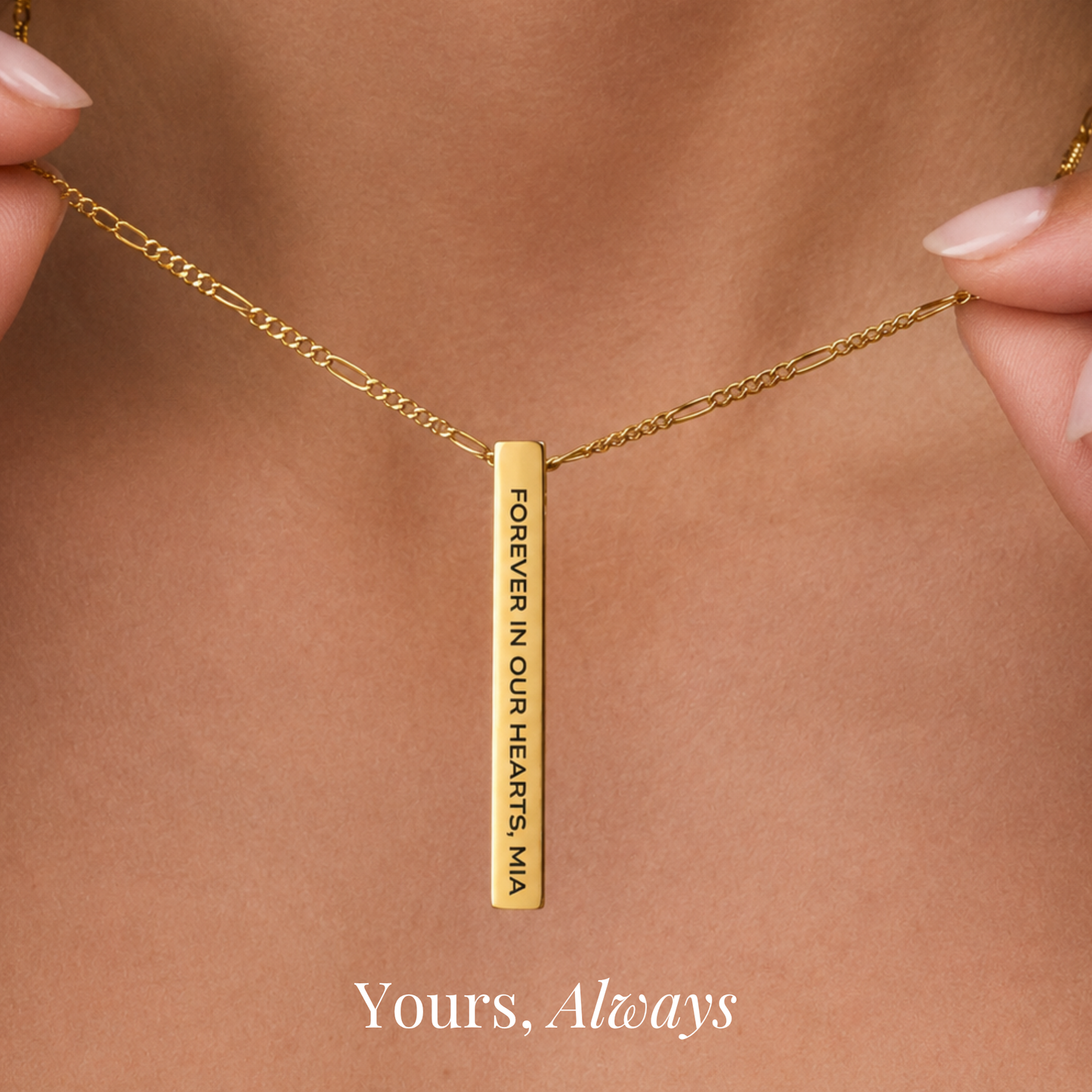 Forever In Our Hearts Bar Necklace