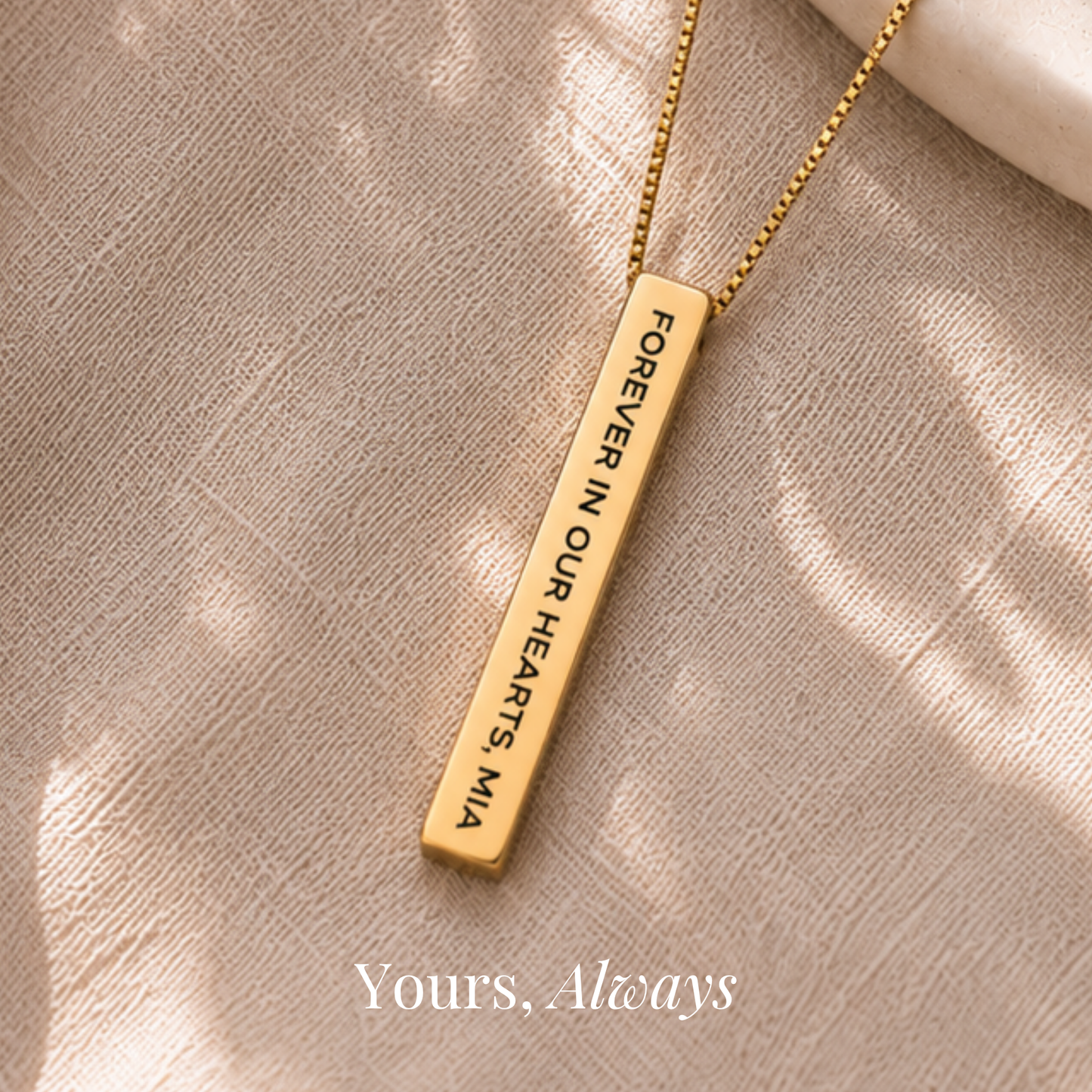 Forever In Our Hearts Bar Necklace