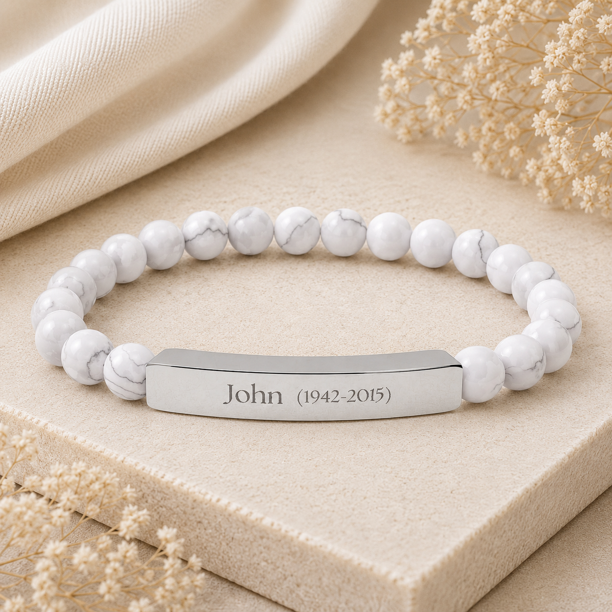 The In Memory of Memorial Beaded Bracelet