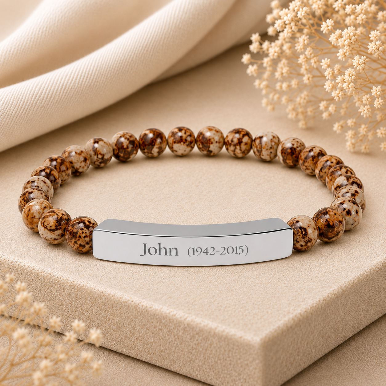 The In Memory of Memorial Beaded Bracelet