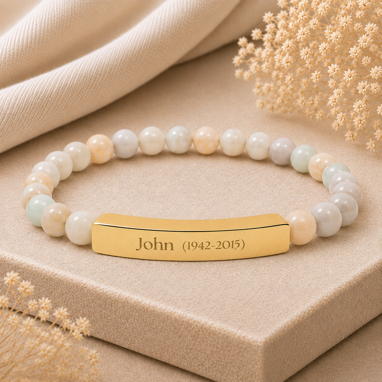 The In Memory of Memorial Beaded Bracelet