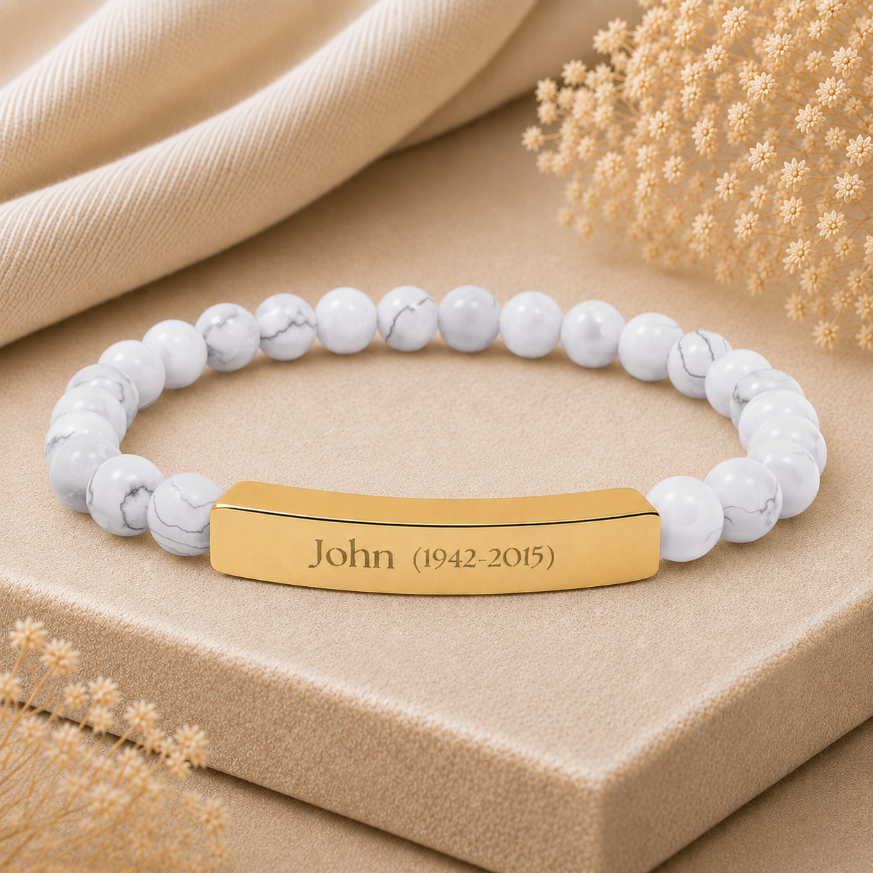 The In Memory of Memorial Beaded Bracelet