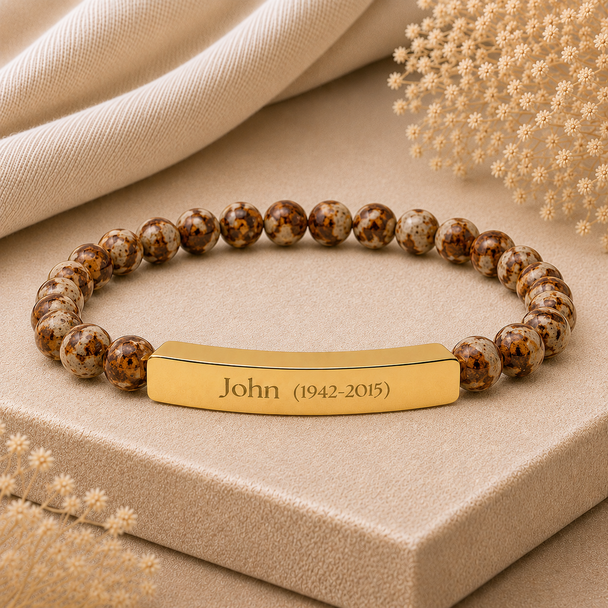 The In Memory of Memorial Beaded Bracelet