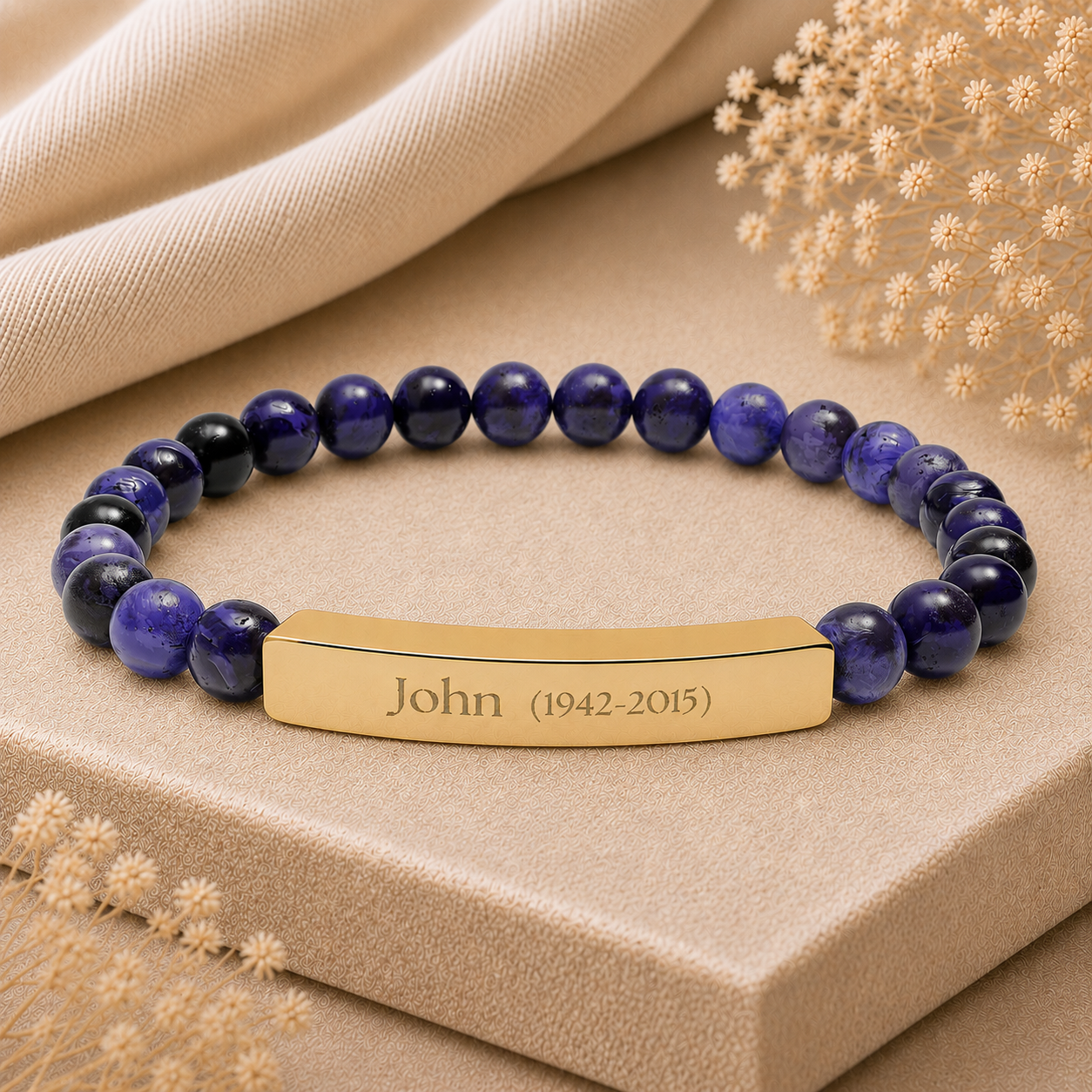 The In Memory of Memorial Beaded Bracelet