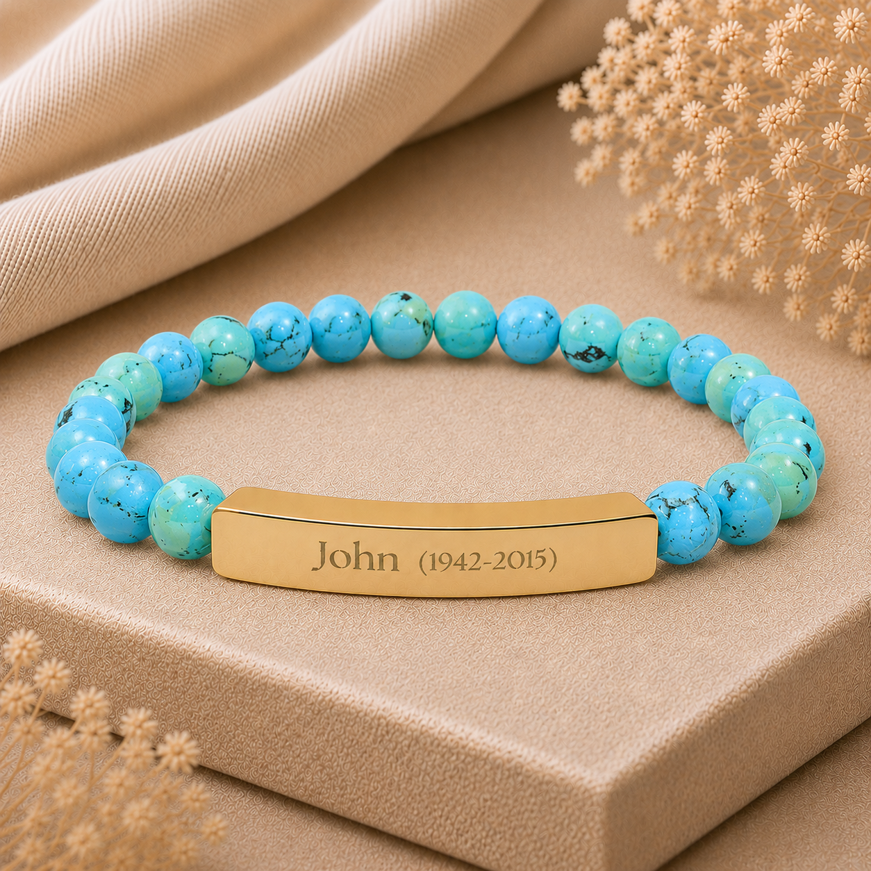 The In Memory of Memorial Beaded Bracelet