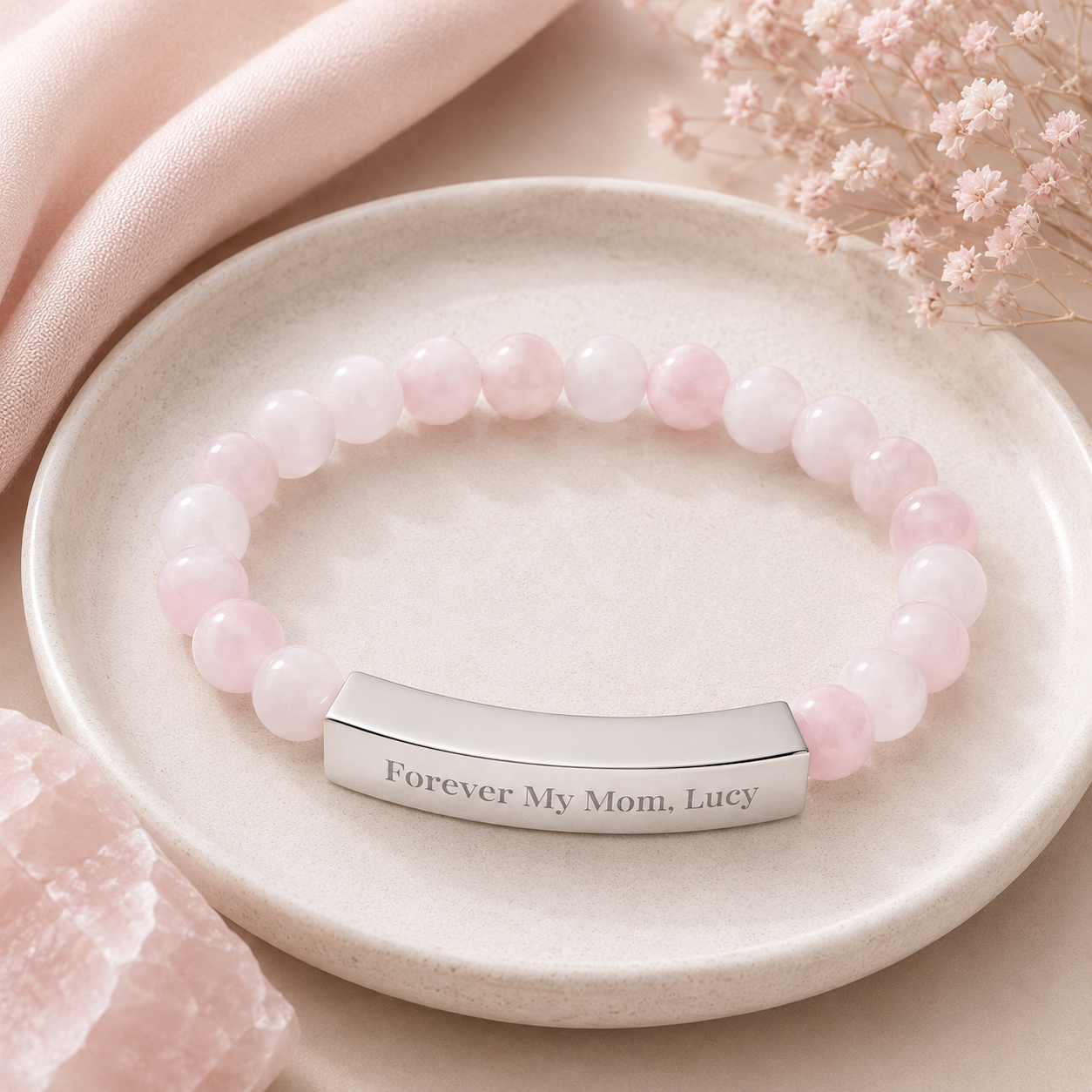 Forever My Mom Beaded Bracelet
