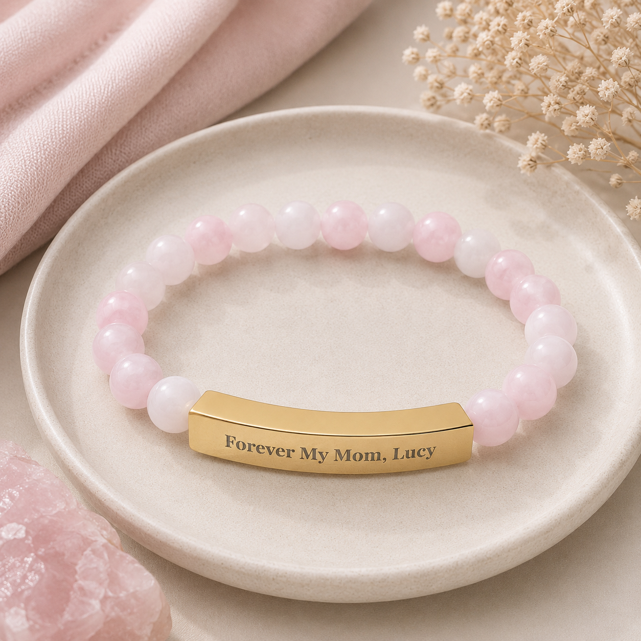 Forever My Mom Beaded Bracelet