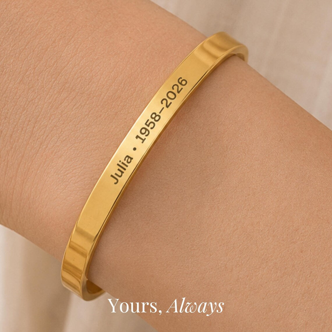 The Life & Years Memorial Cuff