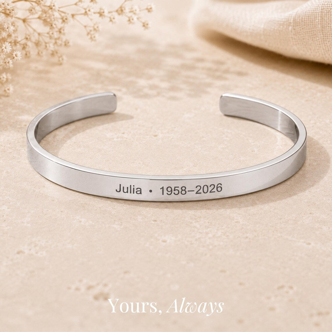 The Life & Years Memorial Cuff